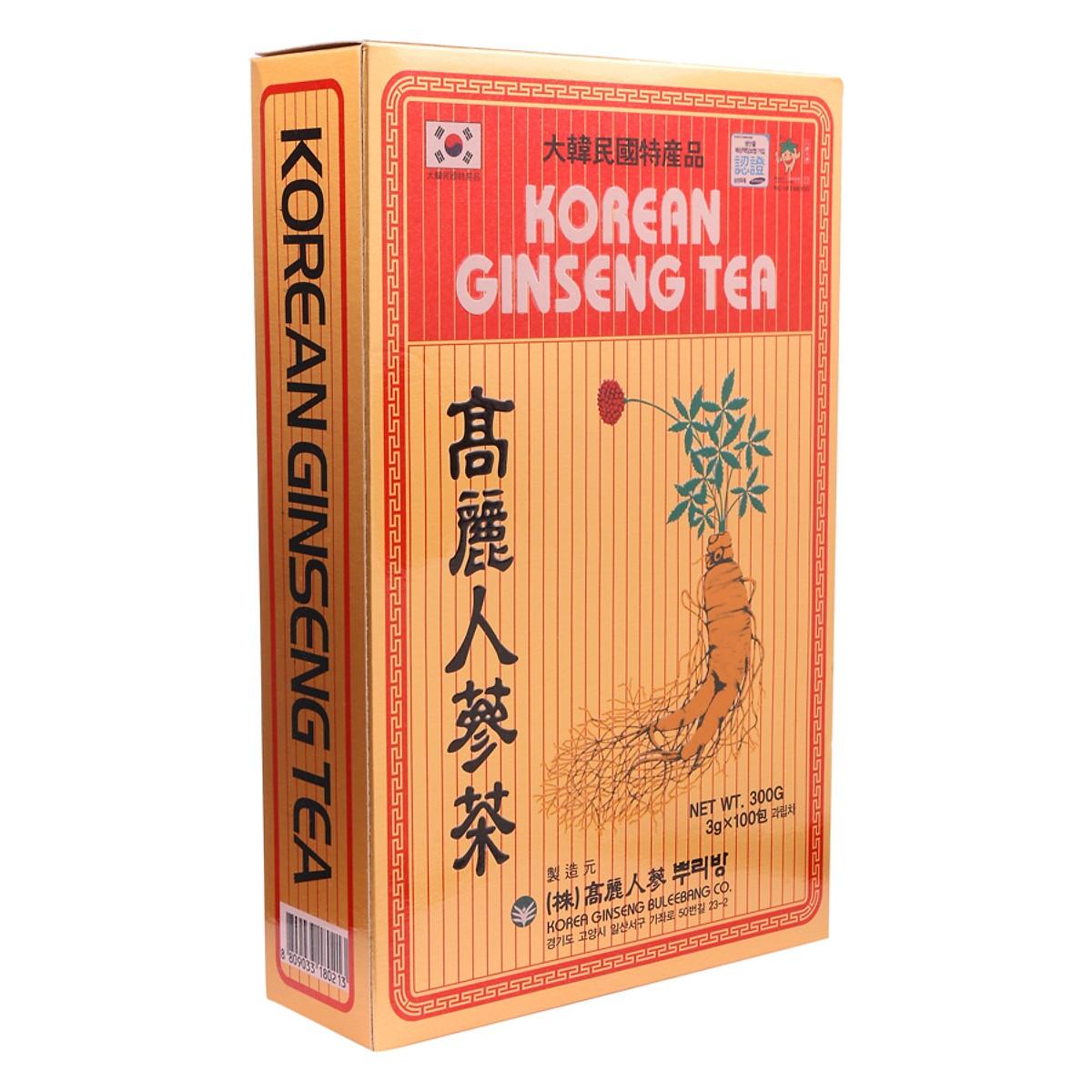 TRÀ NHÂN SÂM KOREAN GINSENG TEA 100 GÓI