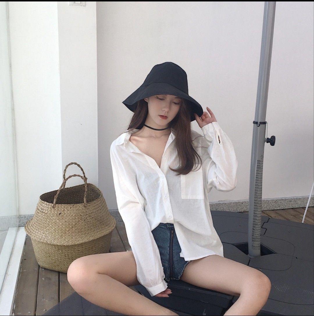 Áo sơ mi tay dài phom rộng Ulzzang 11316