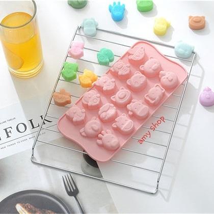 Khuôn silicon mặt thú love