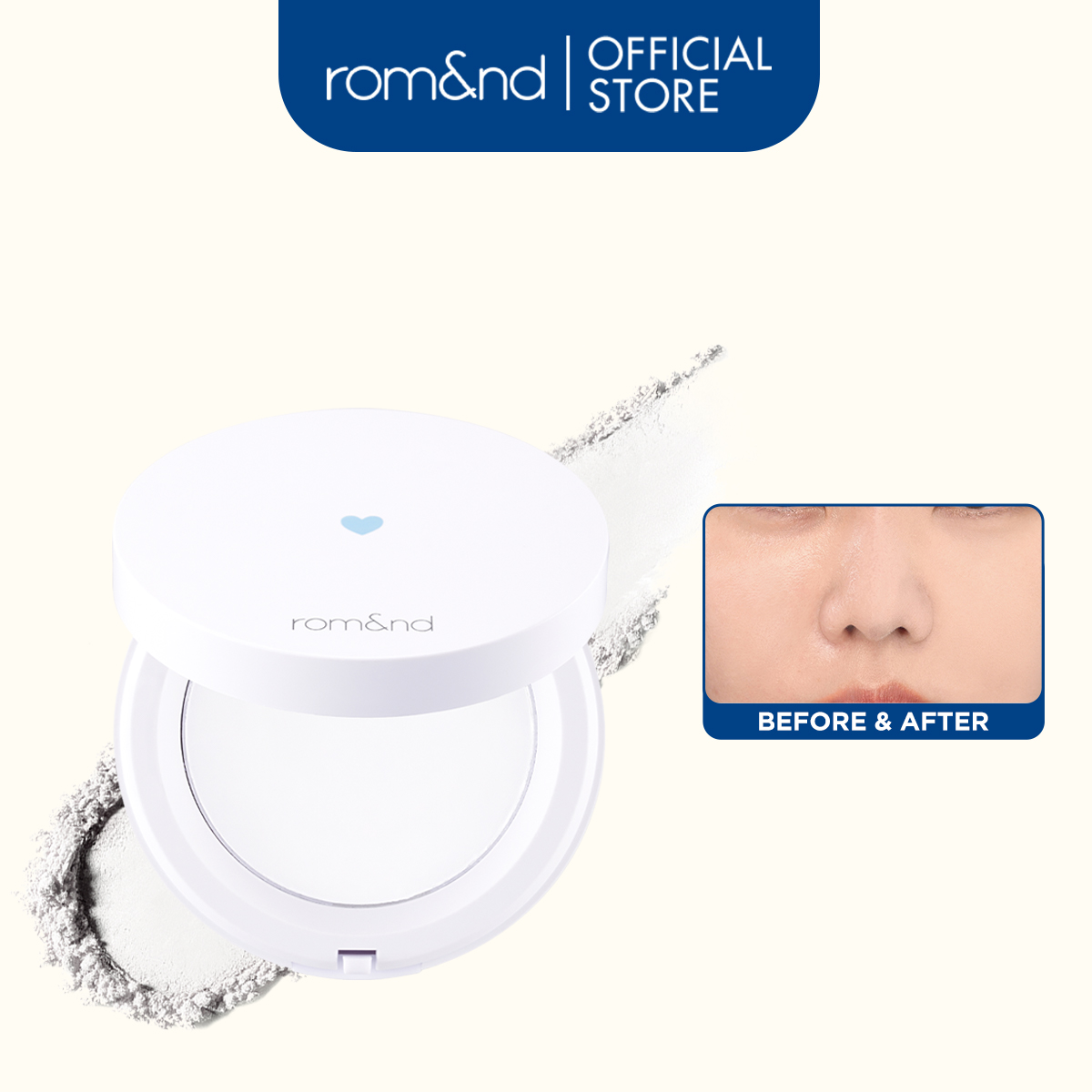 [Rom&nd] Phấn phủ dạng nén che phủ hoàn hảo Romand Better Than Finish 12g
