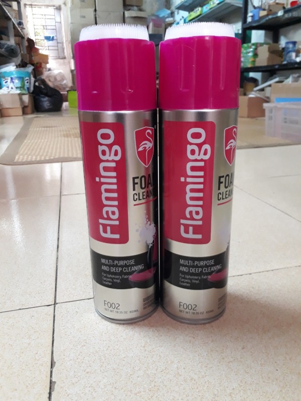 Combo 02 Chai xịt bọt Flamingo F002 vệ sinh da làm sạch ghế da , nội thất ô tô - Làm sạch ghế da, nỉ, taplo