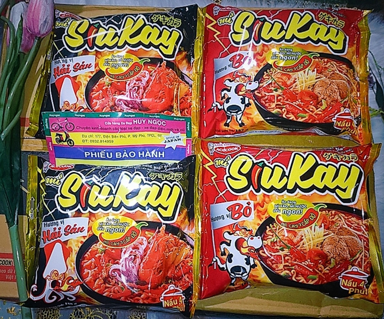 13 gói mì siêu cay acecook (cay ơi là cay)