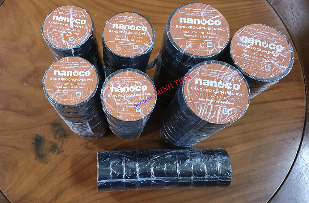 Băng keo điện, băng keo đen nanoco 10y, 20y