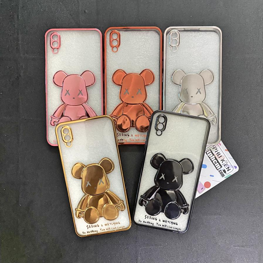 Ốp lưng vivo y91c - y1s gấu bearbrick viền xi màu