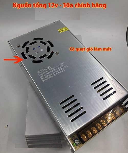 Bộ nguồn tổng 12v - 30A cho camera và đèn LED