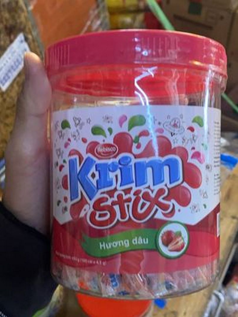 Kẹo que mềm dâu krim stix - cực ngon 100 que