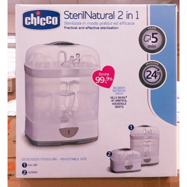 [Tặng quà] Máy tiệt trùng đa năng 2in1 Chicco ( Tặng 05 túi trữ sữa )