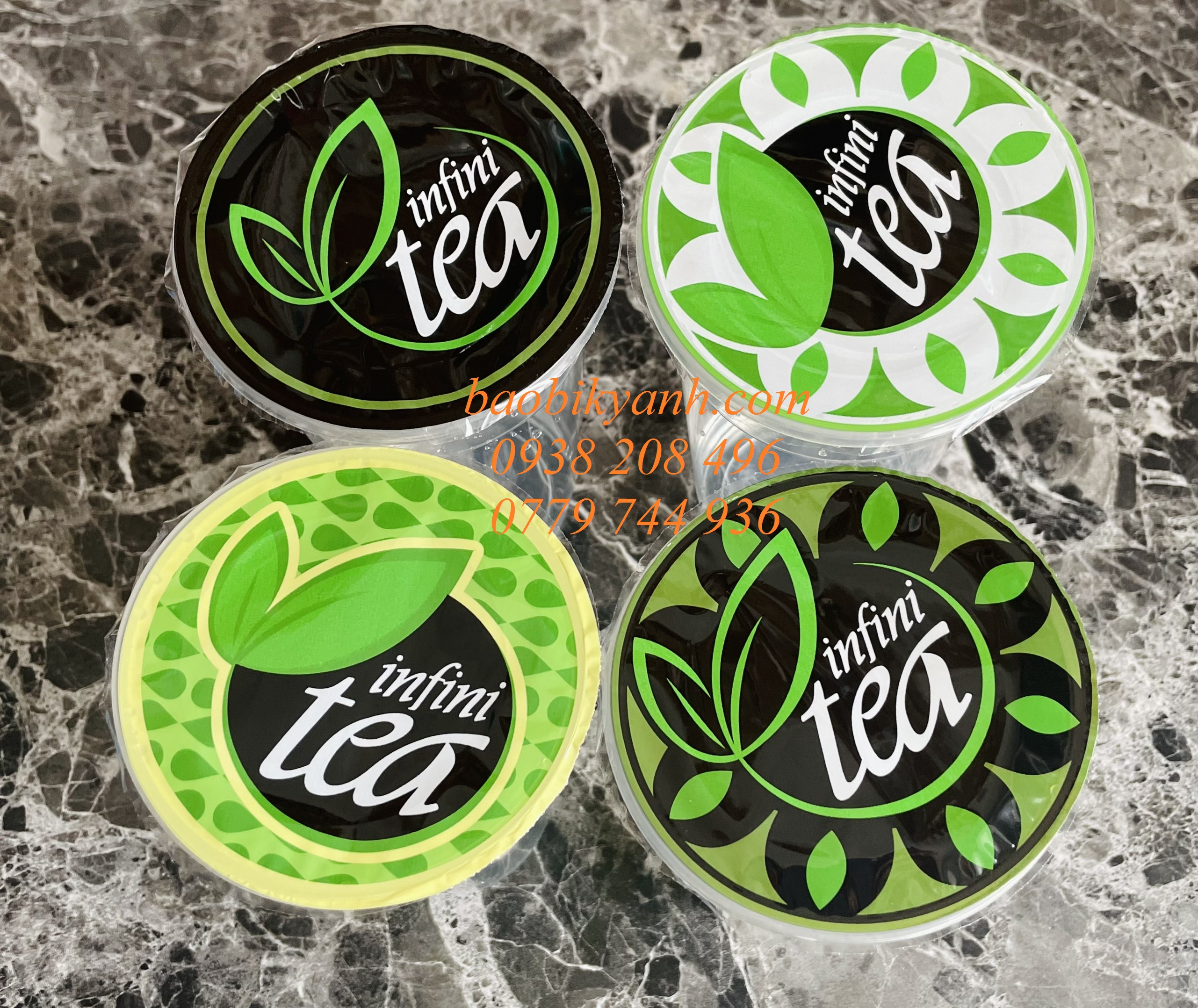 Màng ép ly/Keo dán miệng ly 2400 logo