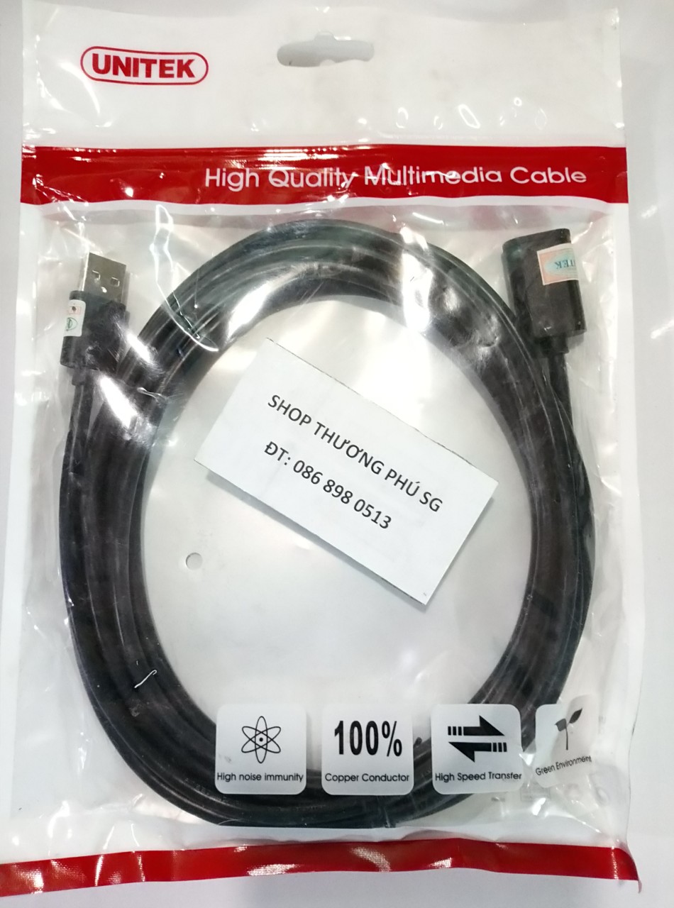 [HCM]Cáp nối dài USB 2.0 Unitek: Cáp dài 3M