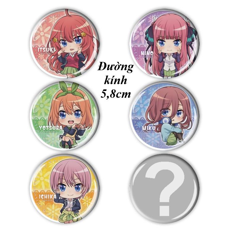[HCM]Set 6 Huy hiệu Anime Gotoubun no Hanayome