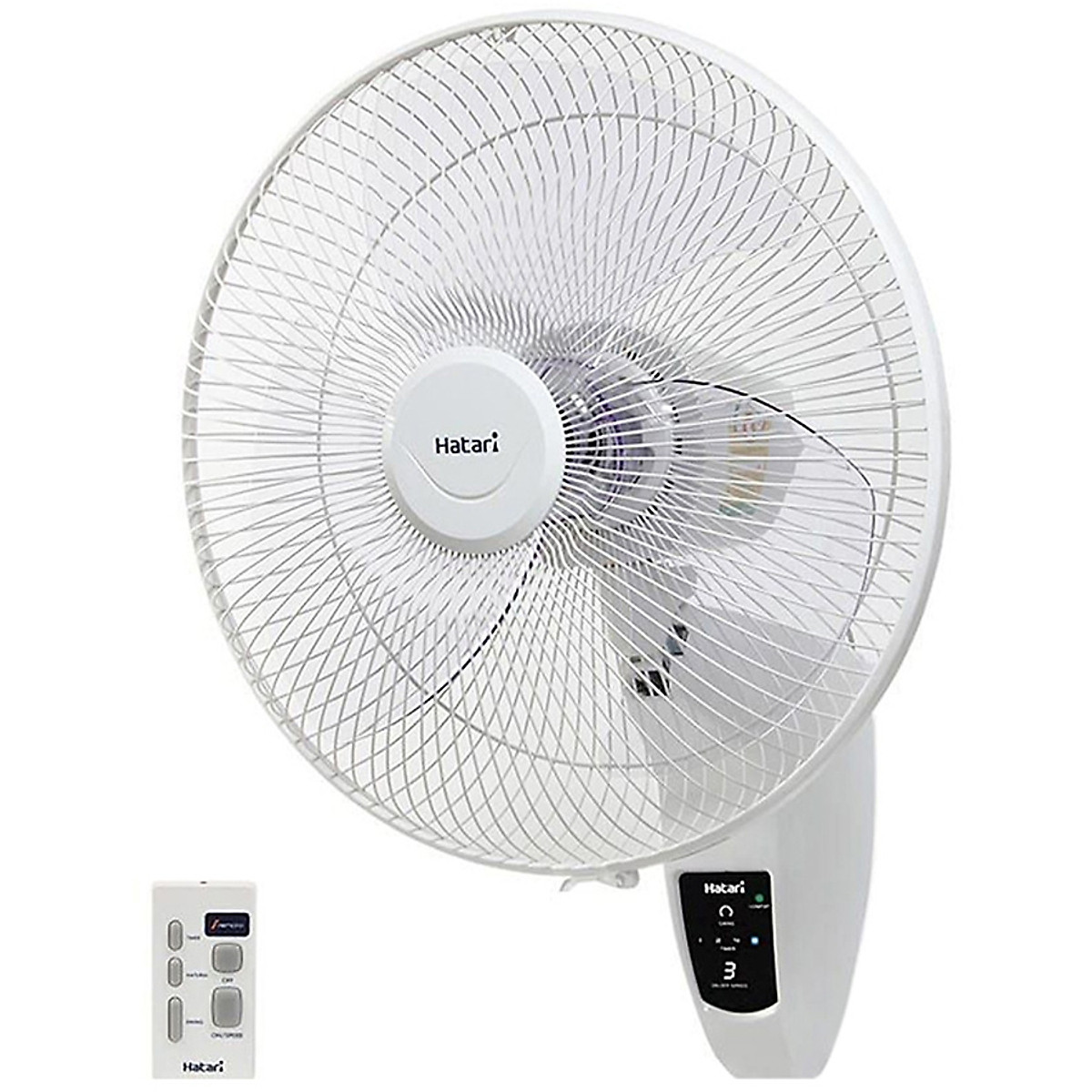 Quạt treo tường điều khiển 16 inch hatari ht-w16r6 - màu ngẫu nhiên - hàng chính hãng