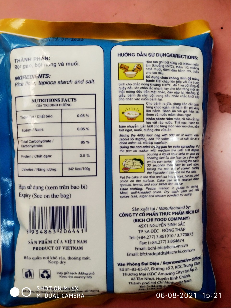 bột bánh cuốn bích chi 400gr (CTYCP BÍCH CHI)