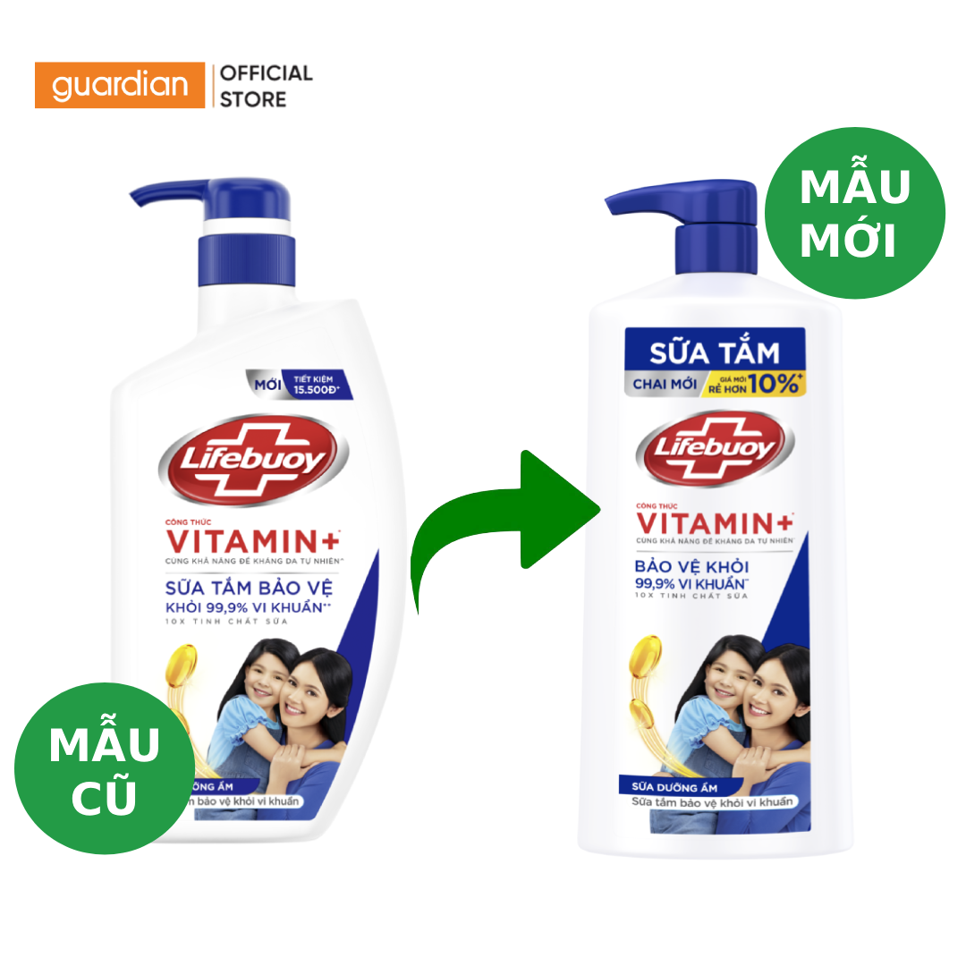 Sữa Tắm Chăm Da Sạch Khuẩn Lifebuoy 800g