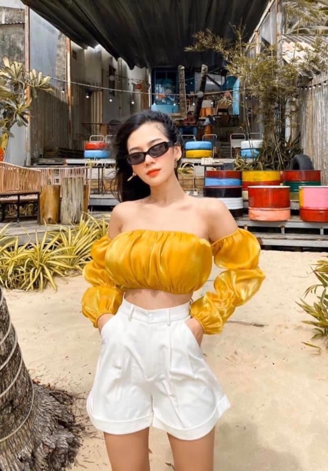 Quần short nữ gập gấu