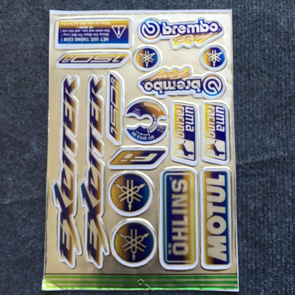 [HCM][NOTE] BẢNG TEM EXCITER CHỮ NỔI NHIỀU LOGO ĐỘC ĐÁO.