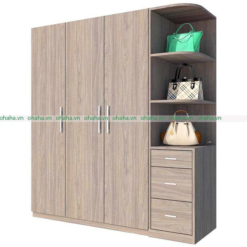 [ Freeship HCM ] [Trả góp 0%] Tủ Quần Áo Gỗ Cao Cấp OHAHA - 002 - 02