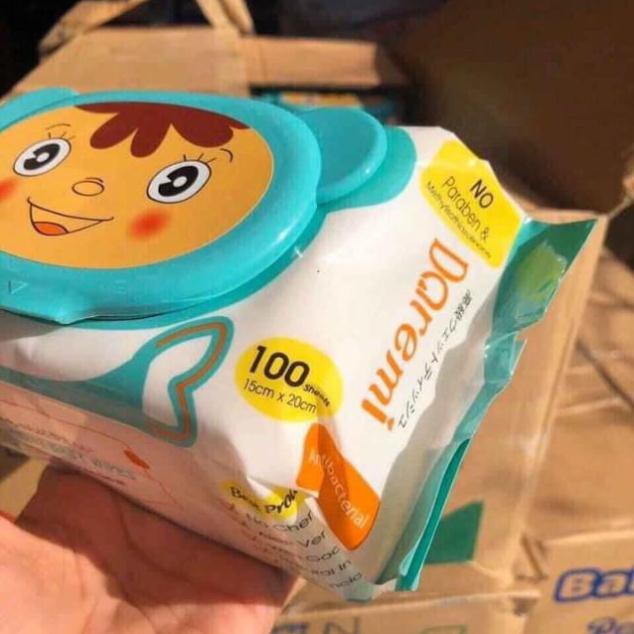 Khăn giấy ướt doremi 100 tờ không mùi