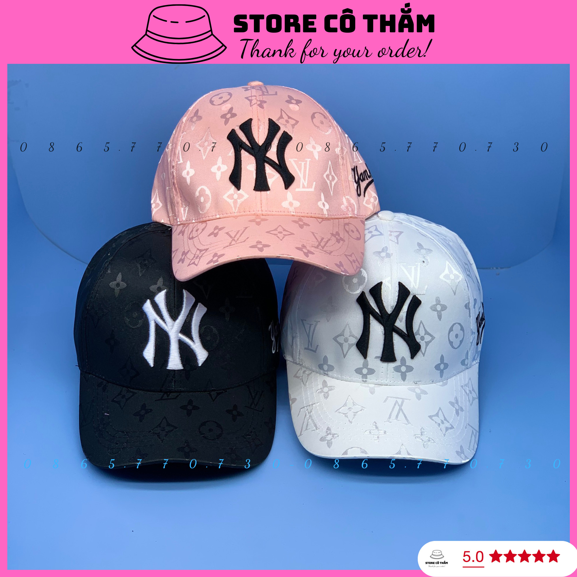 MŨ BUCKET LOGO NY-LA HỌA TIẾT SỌC DƯA TRẮNG PHỐI ĐEN THỜI TRANG, NÓN BO TRÒN CỤP UNISEX NAM NỮ - SOTRE CÔ THẮM