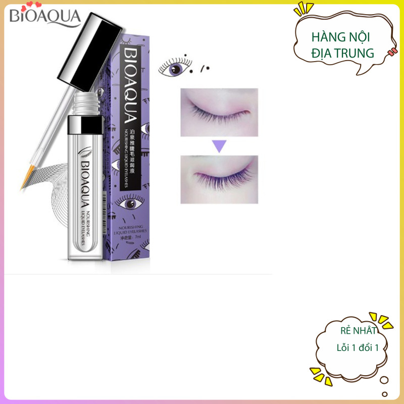 Mascara dưỡng mi Serum dưỡng mi dài và dày Nourishing Liquid Eyelashes Bioaqua Dung tích 7ml giá rẻ