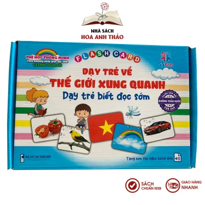 Thẻ Flash card Việt Hà dạy trẻ về thế giới xung quanh 16 chủ đề không thấm nước kèm file nghe