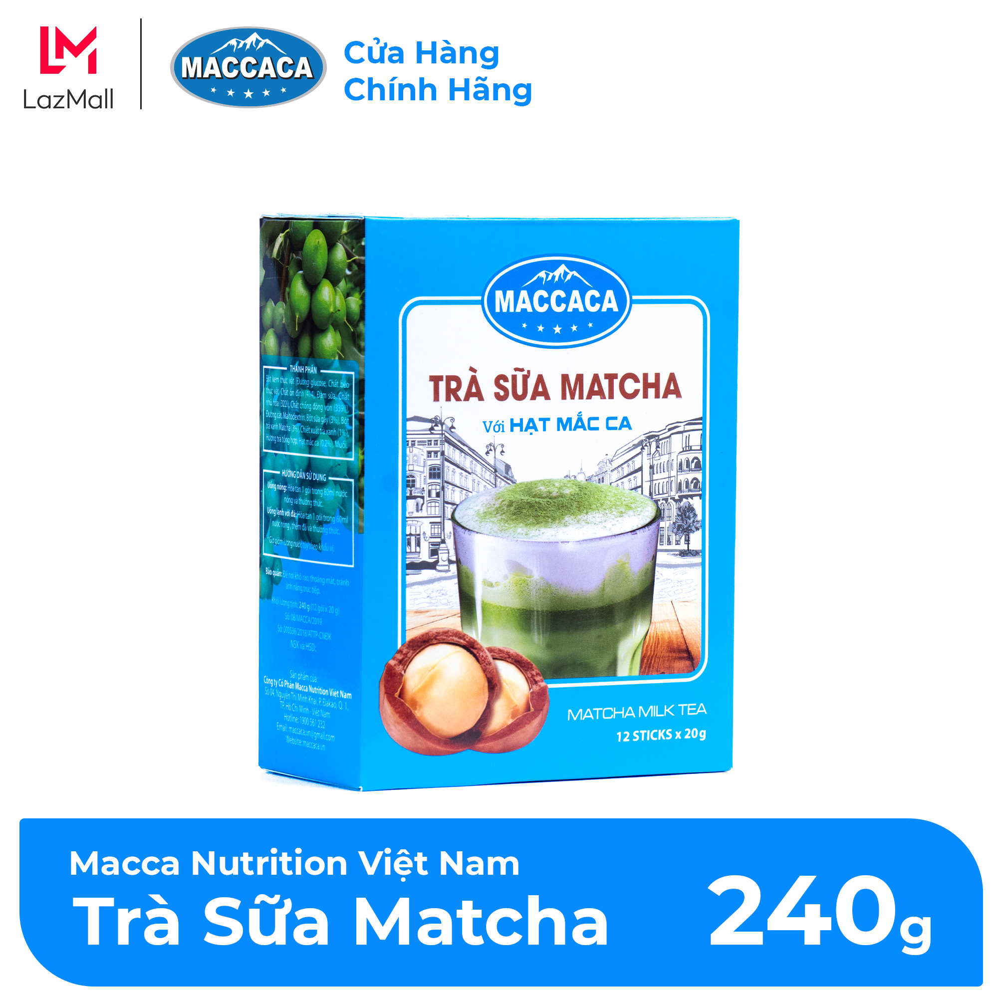 Maccaca - Trà Sữa Matcha với hạt Mắc Ca.
