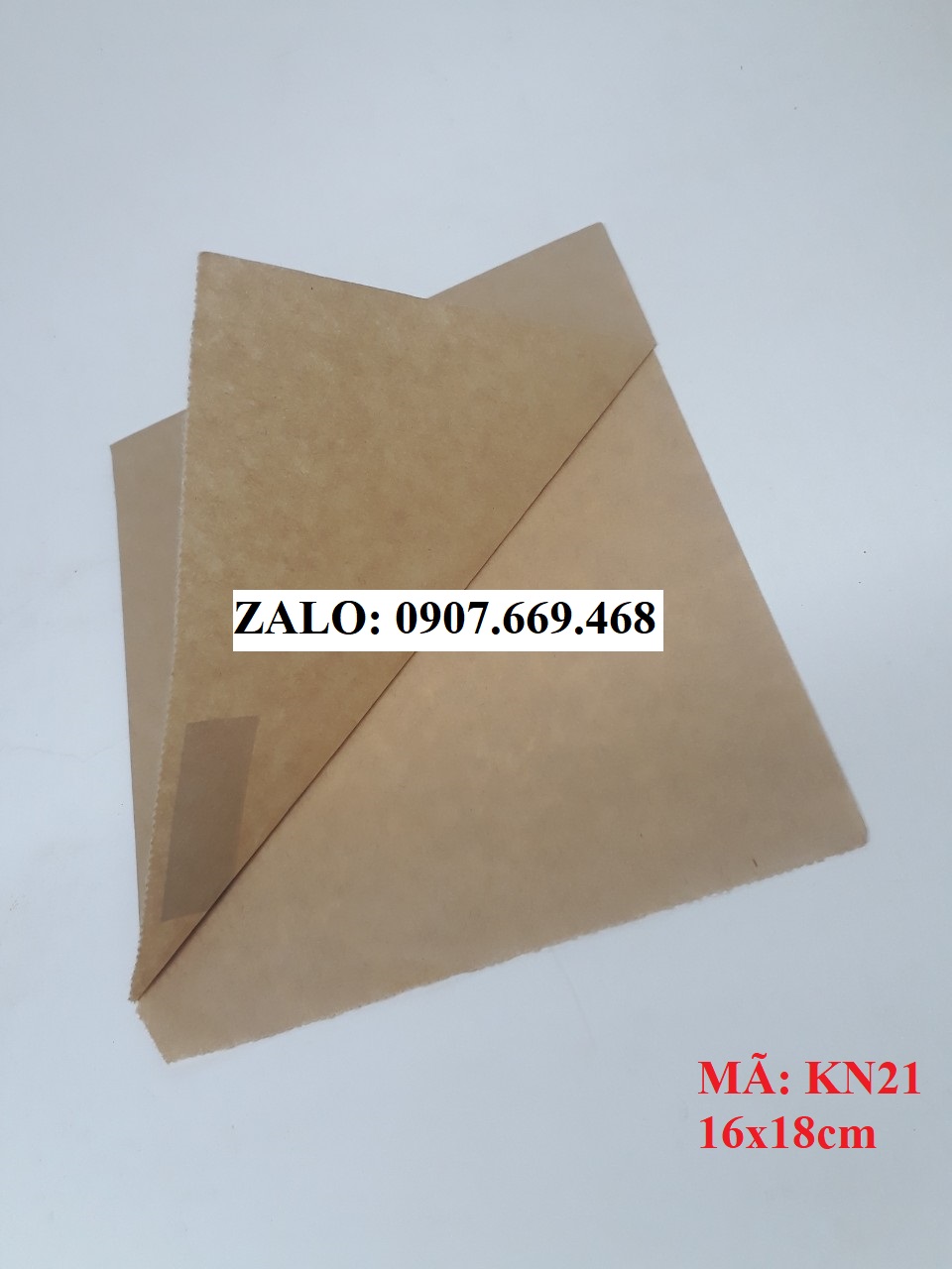 Túi giấy kraft 2 miệng dùng đựng bánh hamburger (combo 100 túi)