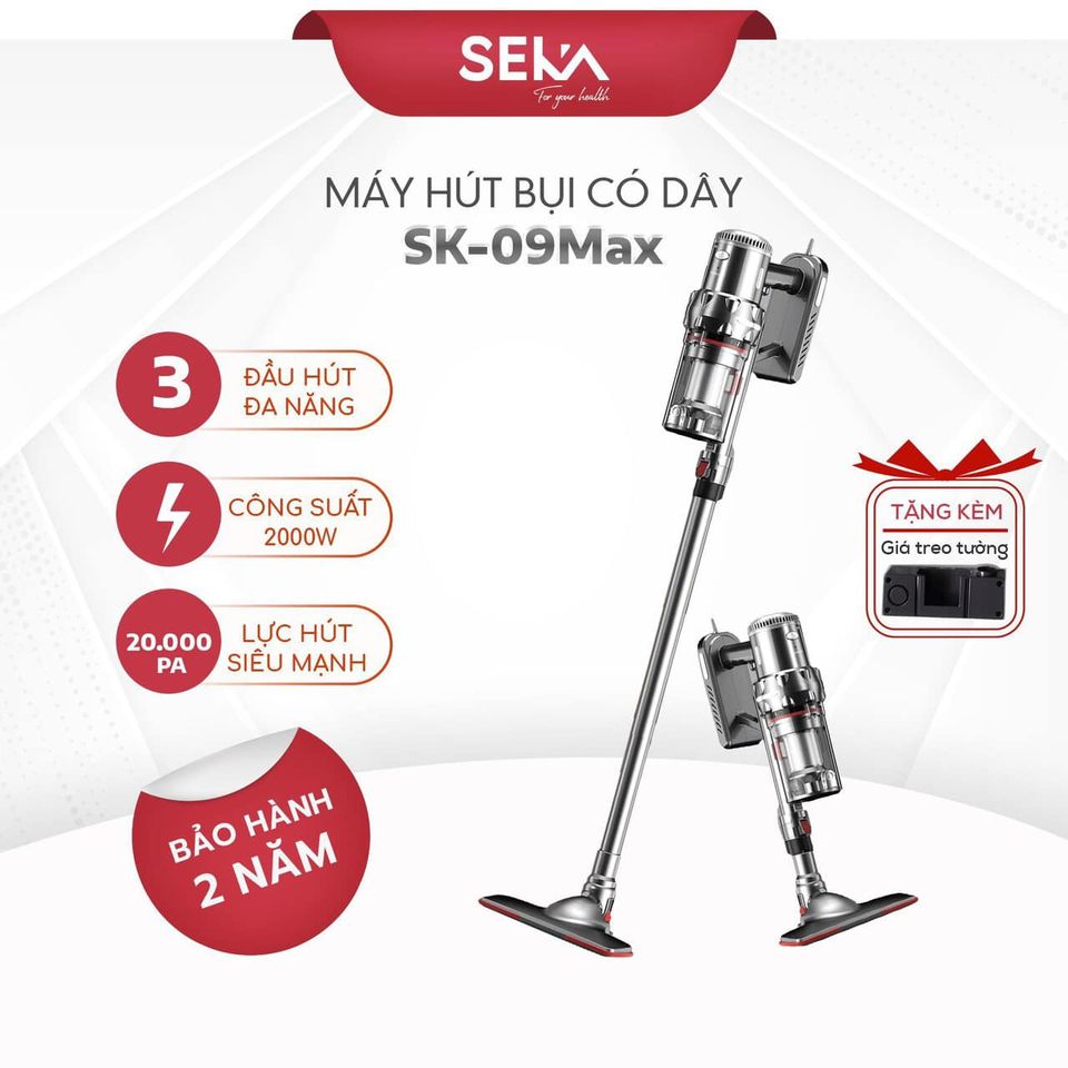 Máy Hút Bụi Cầm Tay SEKA SK-09Max Công Suất 2000W Lực Hút Cực Mạnh