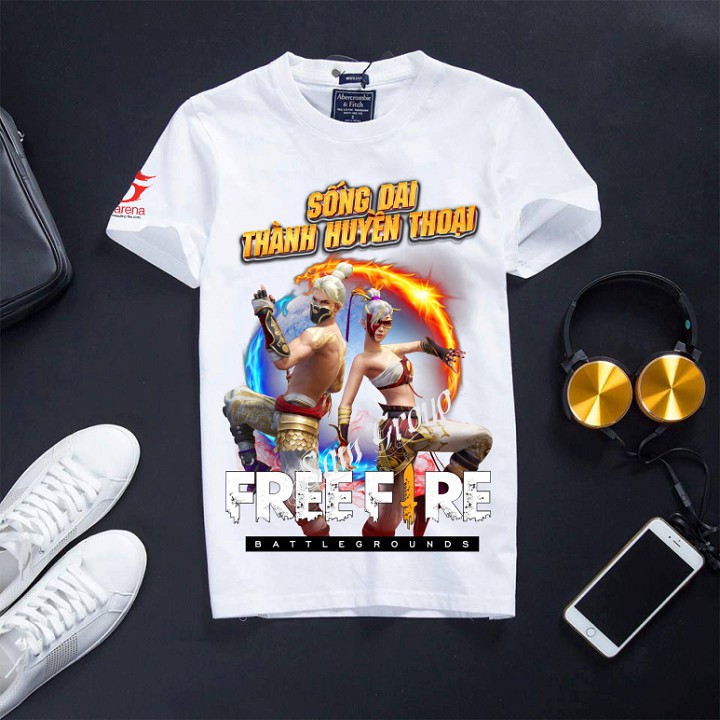 SALE- Áo thun in hình Free Fire giá siêu sock khủng long - áo FF chất