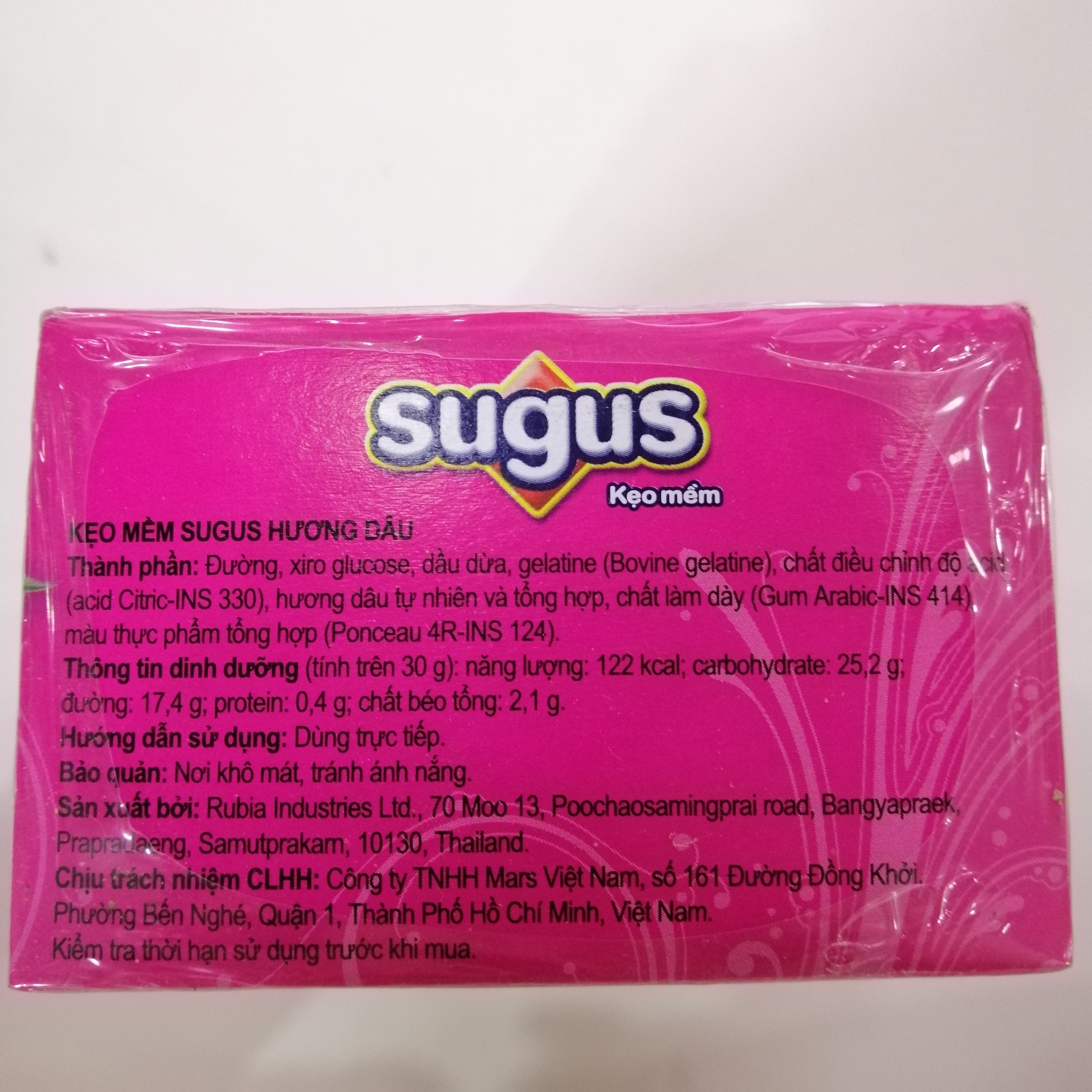 Kẹo Mềm Sugus Hương Vị Dâu (Lốc 24 thanh)