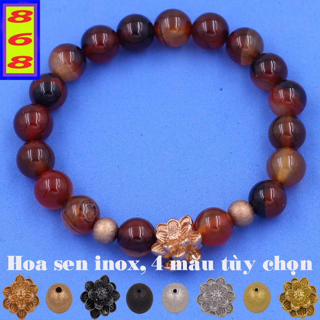 [Par needle, Tory] chain bracelet feng shui stone quartz Brown 8 cups, 10 Cup, 12 Cup charm shower stainless steel VTANHSHB8-Case par needle, par Tory-feng shui 868