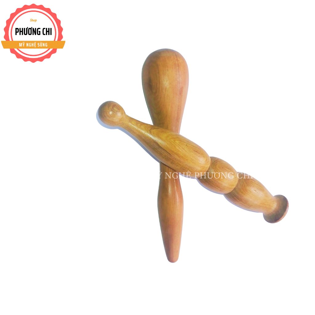 Dụng cụ day ấn huyệt bằng gỗ thơm, Cây dùi day ấn huyệt - Mỹ Nghệ Phương Chi