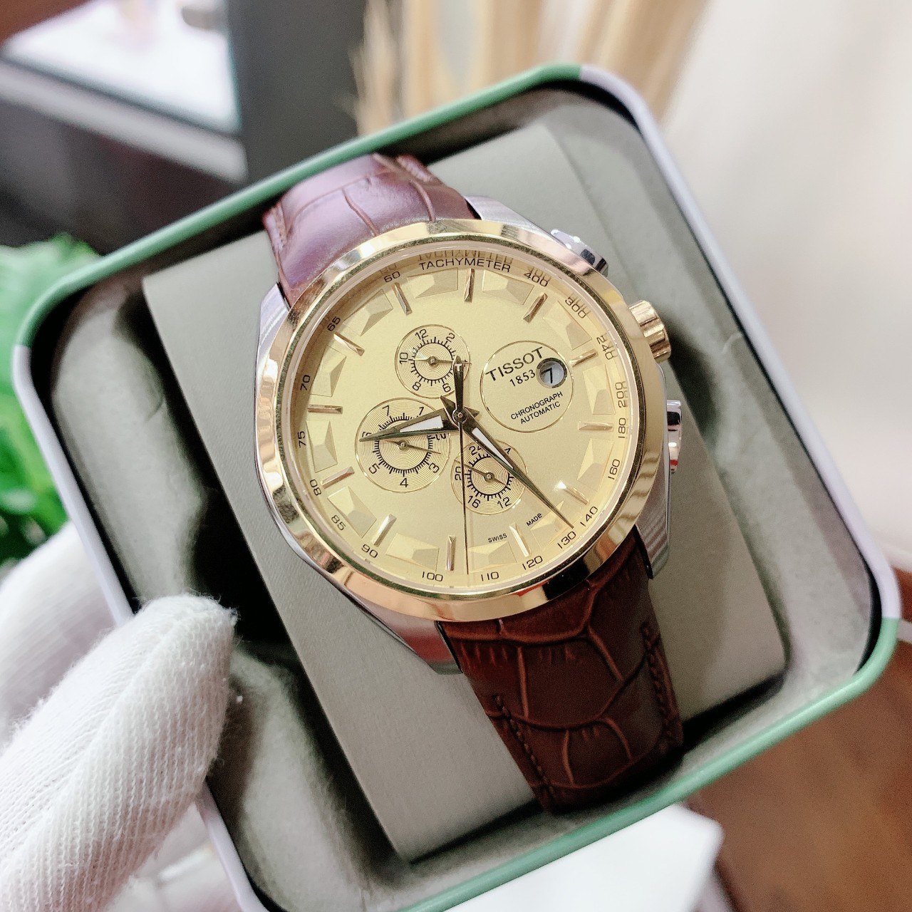 [HCM] watches men leather strap Ti $ $ OT TS003 size 42mm faceted round, stainless steel shell, waterproof watches, men luxury