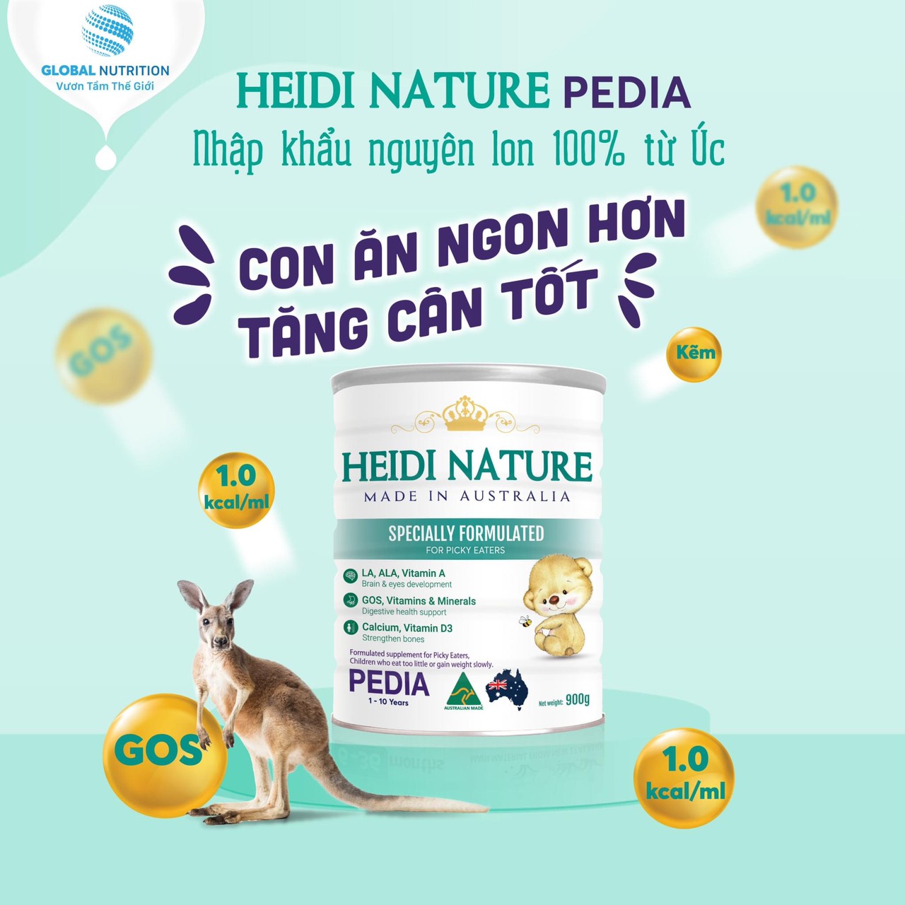 Sữa Úc Heidi Nature Pedia 900g (date mới)