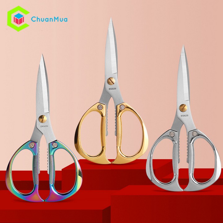 Kéo Bếp Nhật Cắt Thực Phẩm, Thịt Gà, Rau (Cao Cấp, Siêu Bền, Làm Bếp Đa Năng, Thép Không Gỉ, Kéo Cắt Vải... cmgd cbkeo )