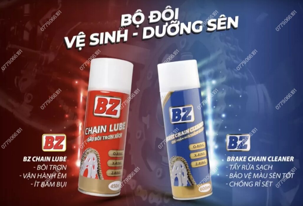 CHAI XỊT RỬA SÊN (XÍCH) BZ BRAKE CHAIN CLEANER 600ML