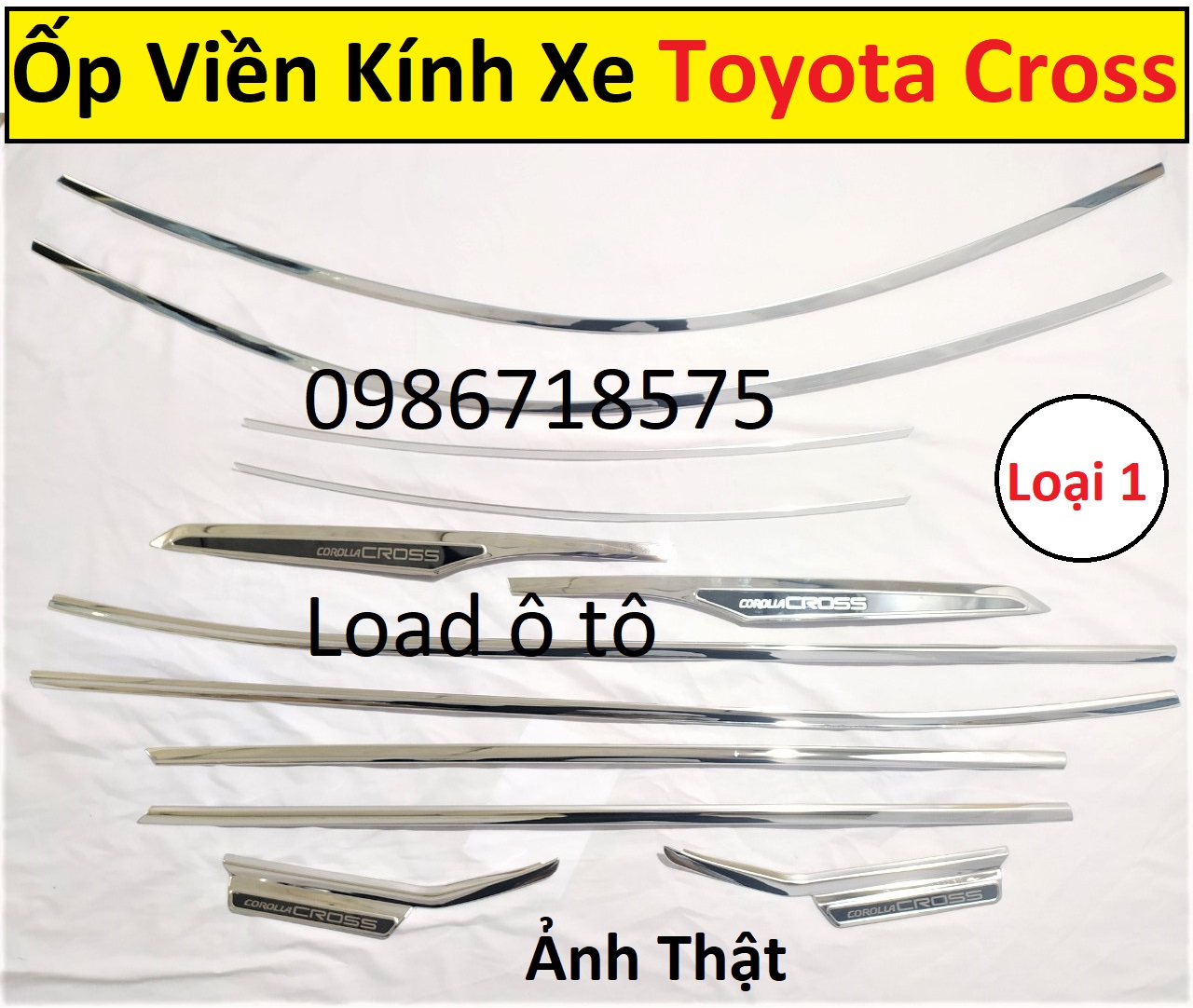 Nẹp viền chân kính, cong kính xe toyota corolla cross 2022-2020 hàng inox cao cấp