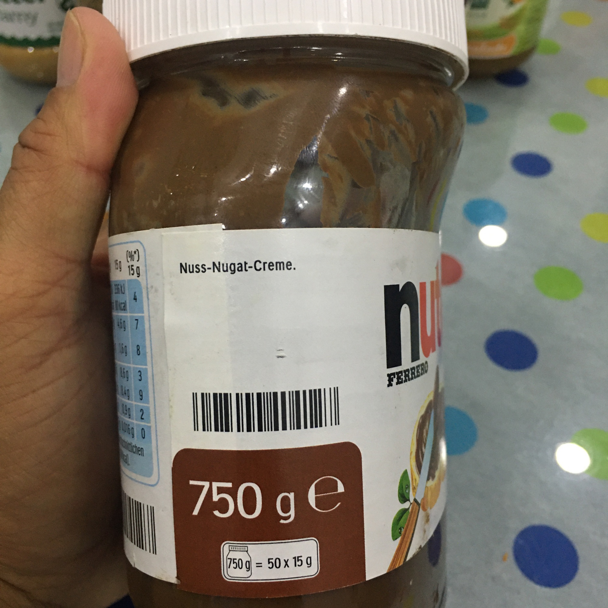 Mứt Hạt Dẻ Chocolate hiệu Nutella ( nhập khẩu Đức )- Hủ thủy tinh 750gr