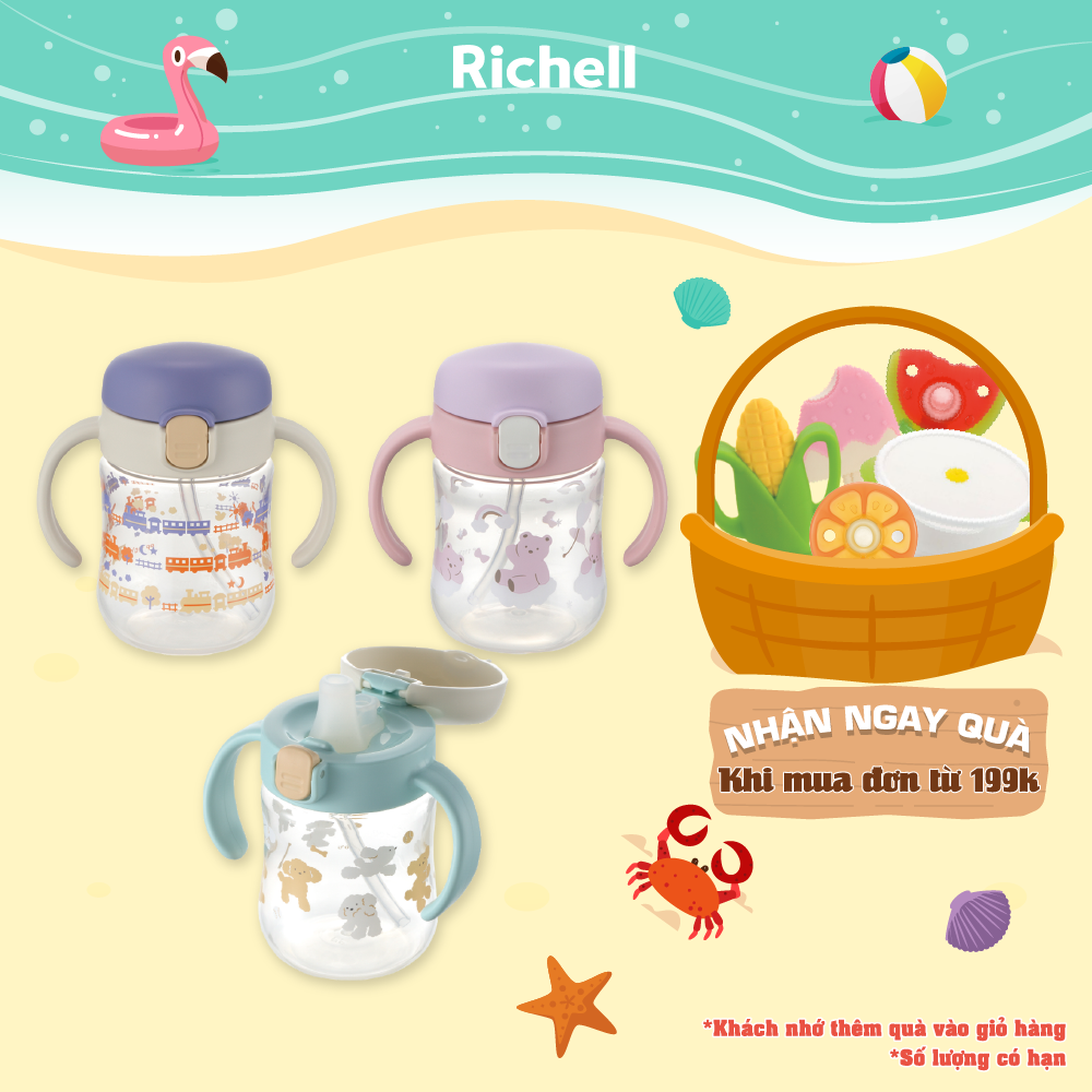 Bình tập uống RICHELL TLI bước 1 200ml | Baby