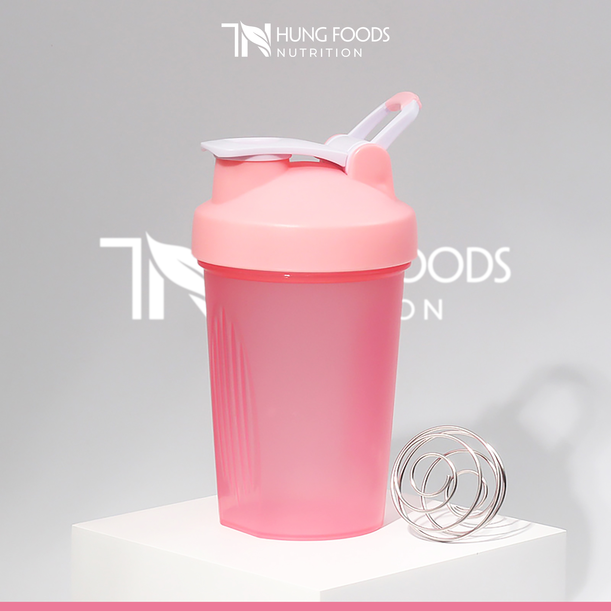 Bình lắc shaker thể thao 400ml - tặng bóng lắc lò xo