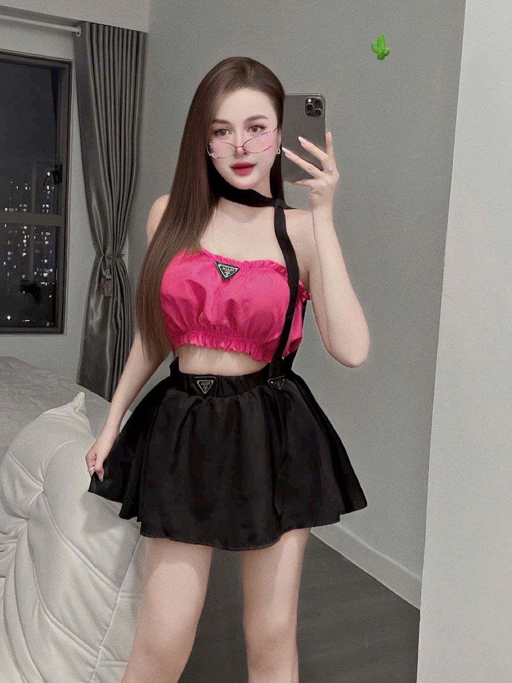 🌵🌵 set logo 3in1 - áo ống nhúng , cv xoè , phụ kiện cổ 🍃🍃