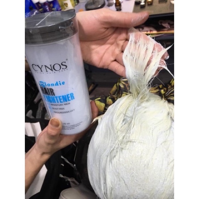 Bột tẩy tóc CYNOS Xanh , BỘT TẨY KHÔNG SÓT DA ĐẦU