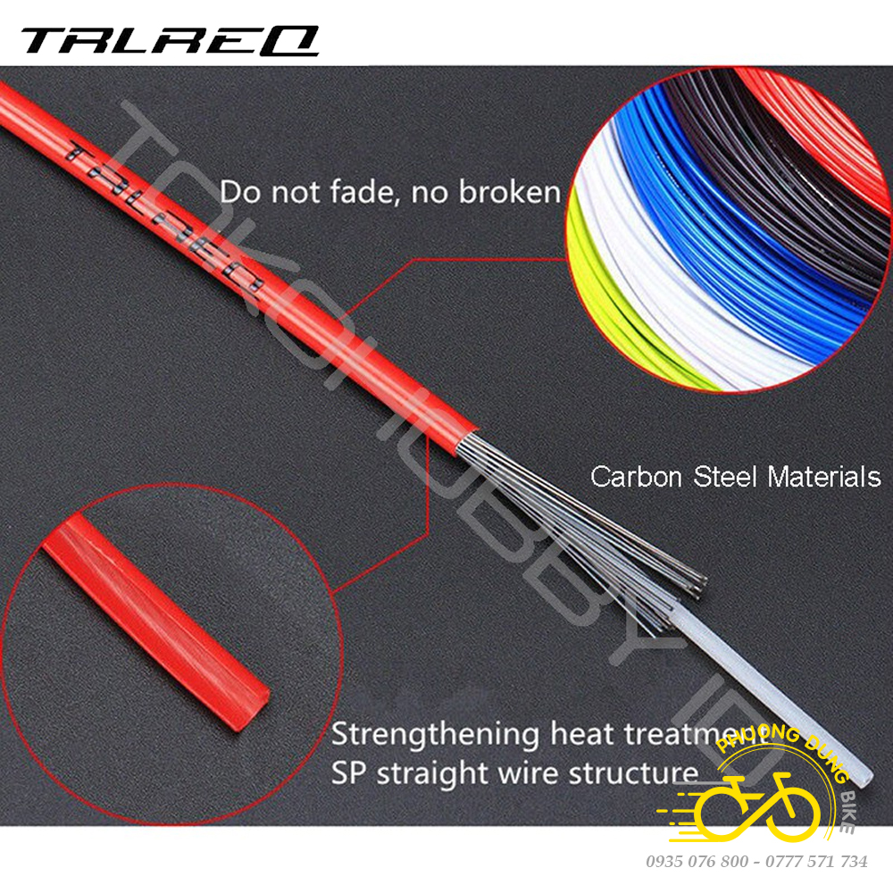 Bộ vỏ ruột dây đề dây phanh xe đạp TRLREQ