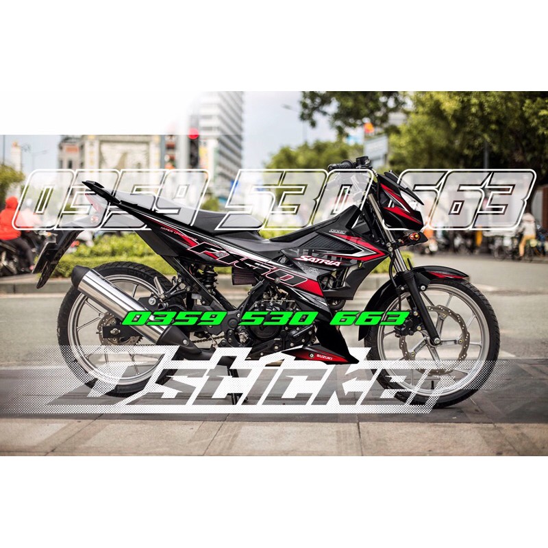 Tem satria f150 đỏ rời xe đen - hot 2020