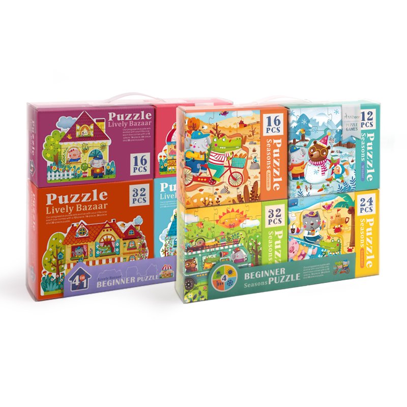 BỘ XẾP HÌNH 4 IN 1 PUZZLE - MIDEER