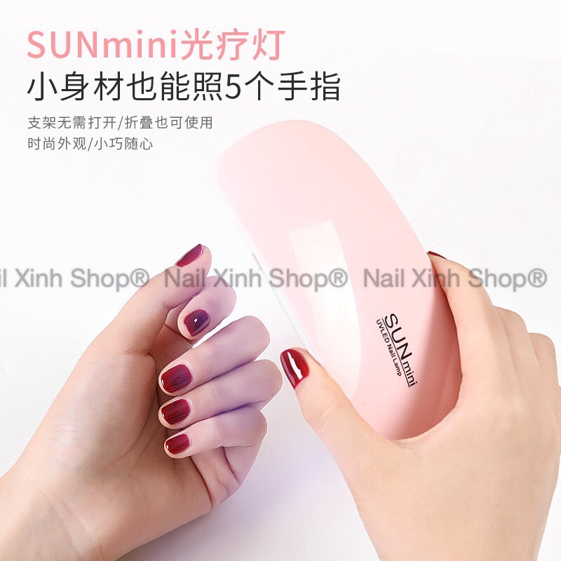 [HCM][ Deal sốc ] Máy hơ gel SUN MINI NAIL360 chuyên dùng cá nhân làm móng tay hơ sơn gel base top gel màu gels