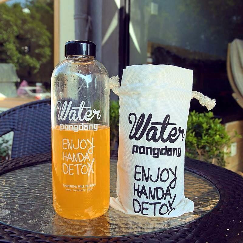 Bình Nước Detox 1l Kèm Túi Đựng Tiện Dụng