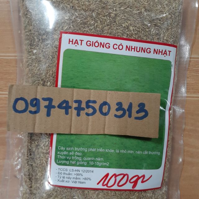 Hạt giống cỏ nhung nhật gói 100gr