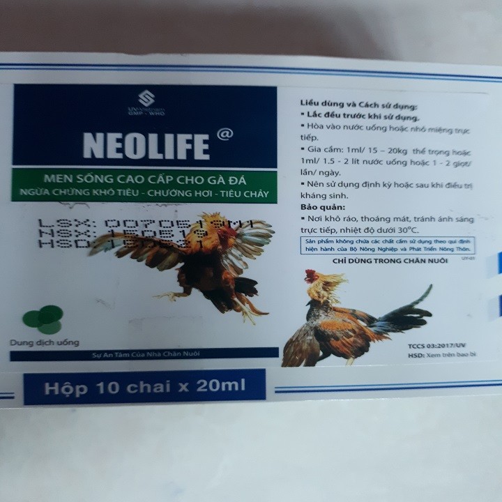 MEN SỐNG CAO CẤP CHO GÀ ĐÁ NEOLIFE 10ml