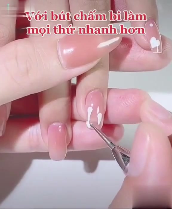 Set 5 cọ chấm bi nail vẽ móng nhiều size 2 đầu -Bút chấm đá nail