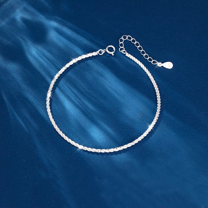 Women bracelets bangles women Silver simple smooth have hiccup custom L2536 protective pearl jewelry